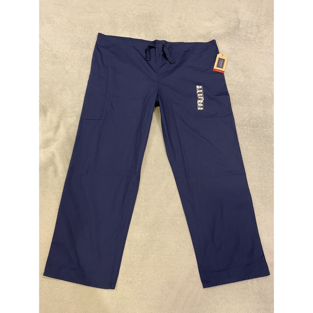 NWT Cherokee Workwear Unisex Traditional Cargo Scrub Pants 4100 XL Navy Blue New